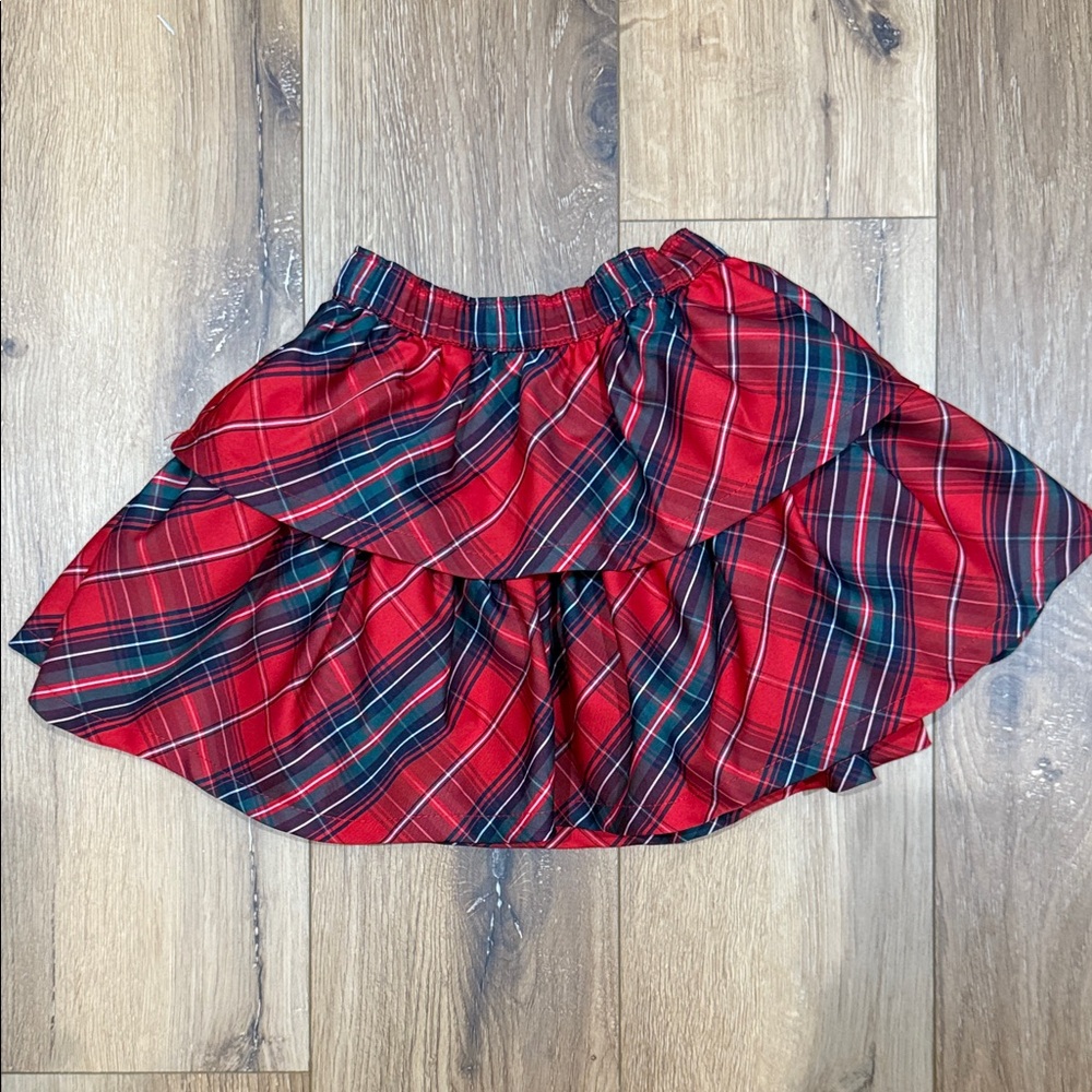 Max Studio Tiered Plaid Skirt 2T
